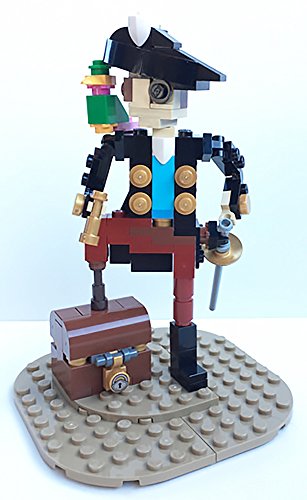 Constructibles® Pirate Captain Mini Model LEGO® Parts & Instructions Kit