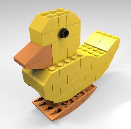 Constructibles® JKBrickworks Walking Duck - LEGO® Parts & Instructions Kit