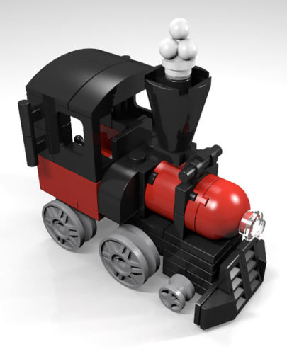 Constructibles® Train Engine Mini Model LEGO® Parts & Instructions Kit
